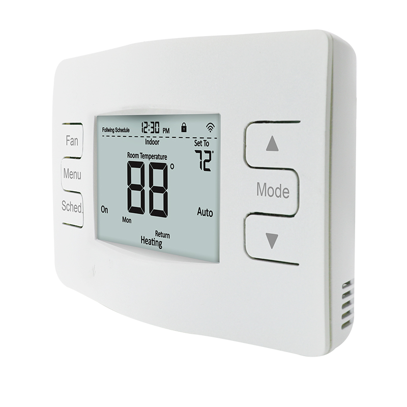 24V Programmable Thermostat with 2H/2C Multistage Heating and Cooling