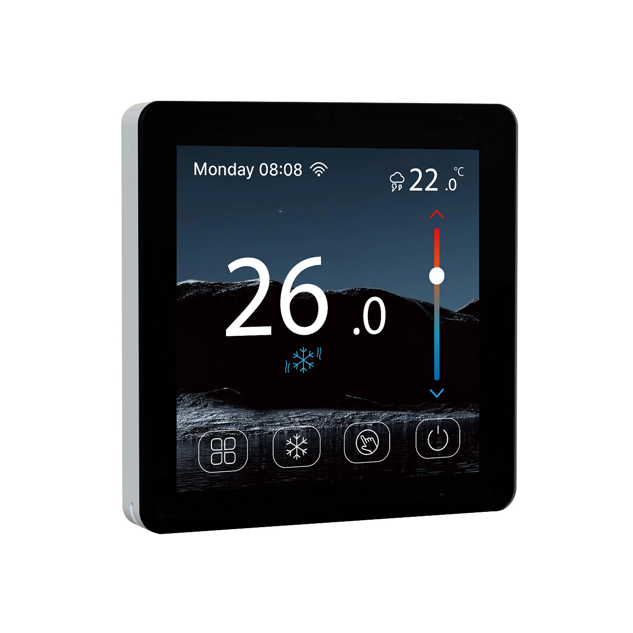 2024 New Designed Color Touch Screen Room Thermostats for Underfloor Heating System CE Certificated