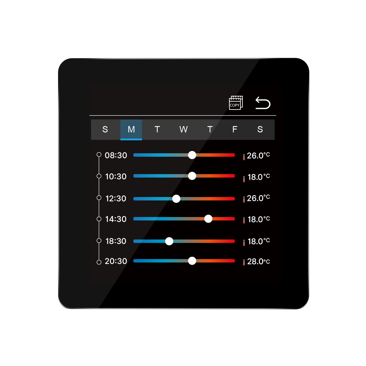 New Color Touch Screen Room Thermostats for Electric/Hydraulic Underfloor Heating System