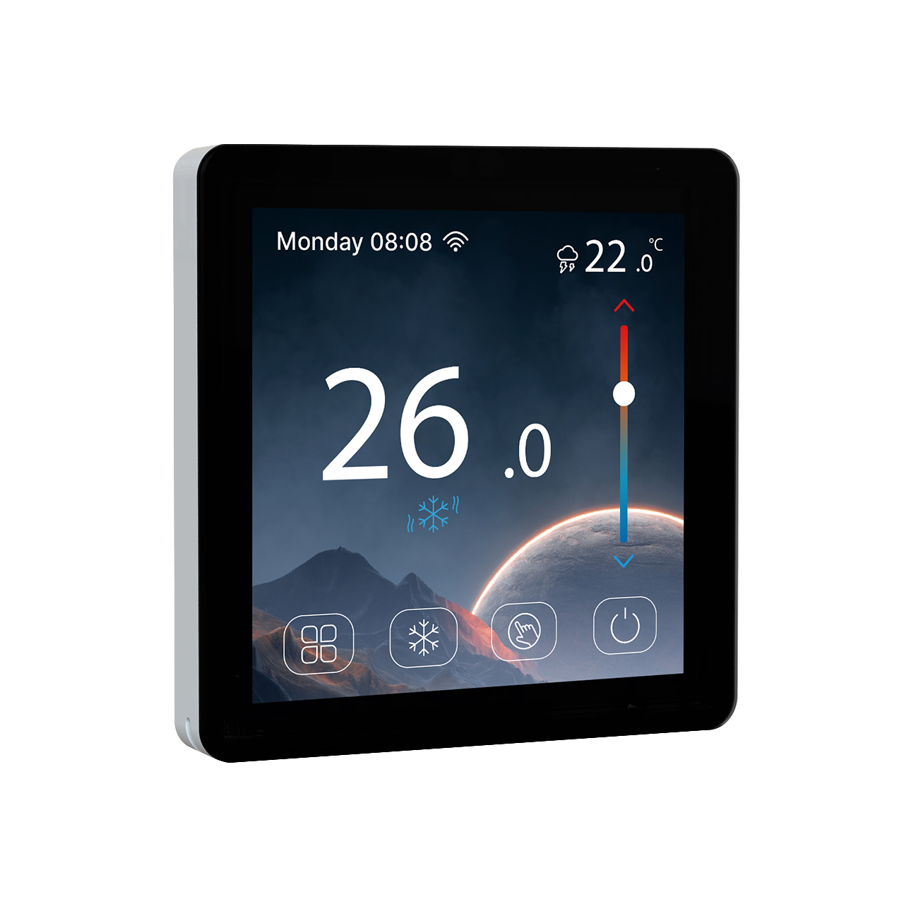 Modern Color Display Thermostat with Precise Control for 16A Underfloor Heating Systems, Perfect for Energy Efficiency