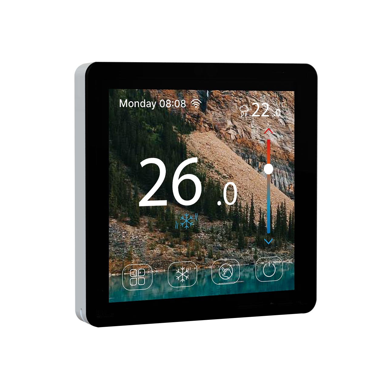 Modern Color Display Thermostat with Precise Control for 16A Underfloor Heating Systems, Perfect for Energy Efficiency