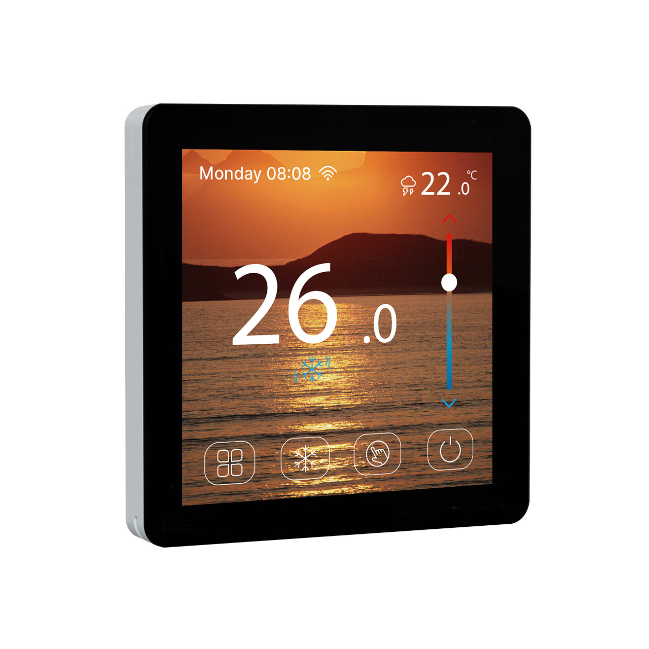 Modern Color Display Thermostat with Precise Control for 16A Underfloor Heating Systems, Perfect for Energy Efficiency